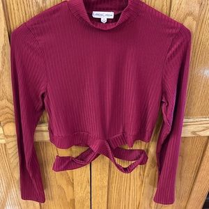 Medium MOA MOA long sleeve burgundy blouse